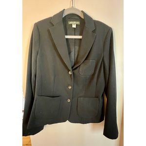 Eddie Bauer Size 8 Black Blazer with Pockets and Buttons